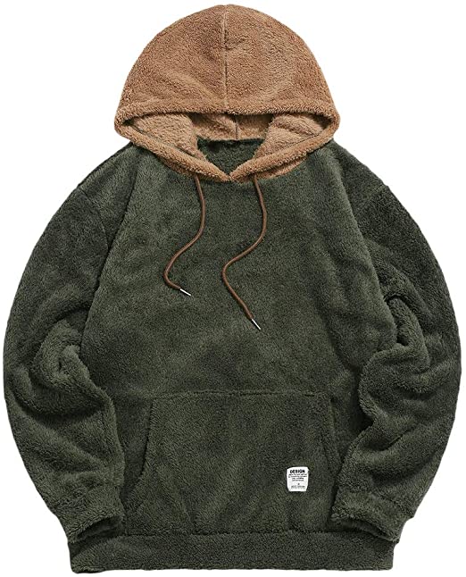 Unisex Pullover lightweight athletic Cozy Sherpa Lined Hoodie