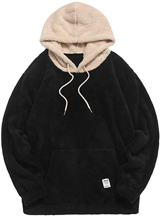 Unisex Pullover lightweight athletic Cozy Sherpa Lined Hoodie