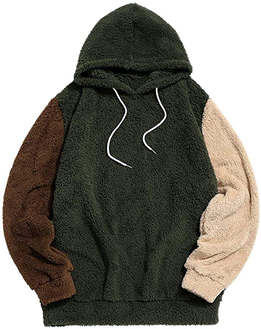 Unisex Pullover lightweight athletic Cozy Sherpa Lined Hoodie